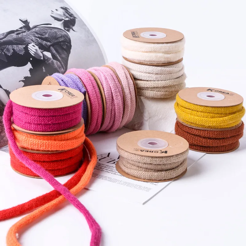 1CM Hollow Knitted Ribbon Fluffy Yarn Winter Tape 10mm For Handmade Hair Accessories Bowknots Clip HeadBand Earrings Material