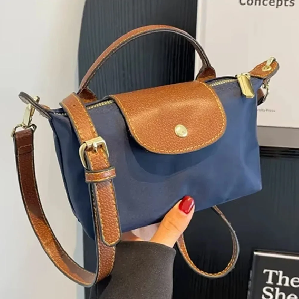 Fashion Small Shopping Shoulder Bag for Women Ladies Nylon Handbags Removable Shoulder Strap Crossbody Bag Female Student Pocket