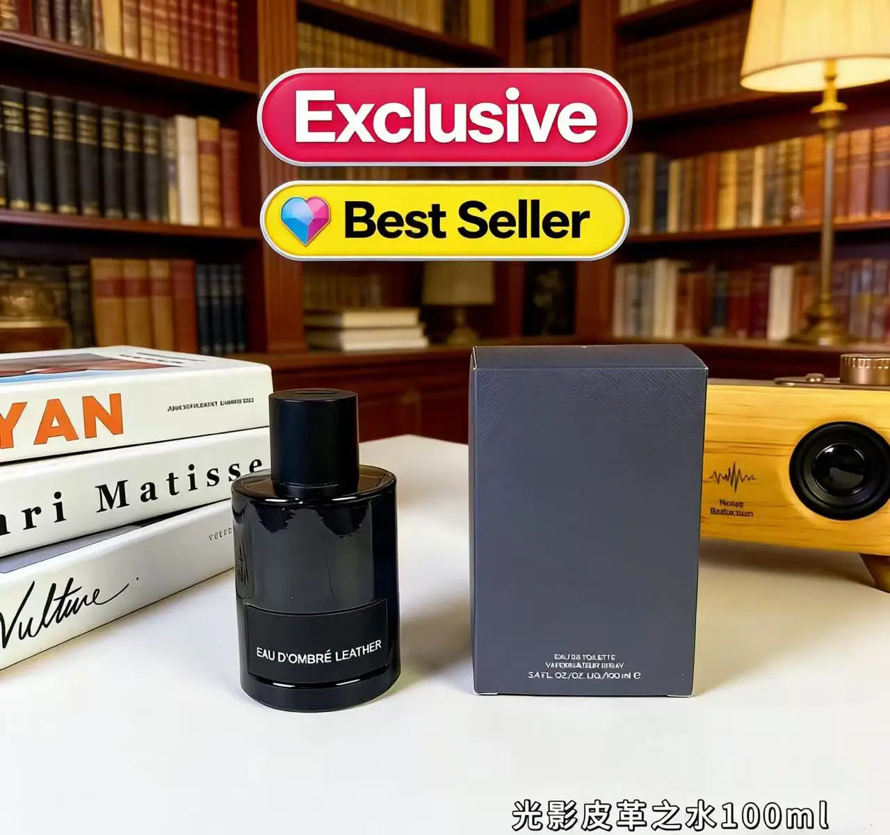 Perfume TF Eau Ombre Leather de 100ml, Marca Popular, Superventas, Para Hombre y Mujer, Uso Interior y Exterior, Aroma Duradero y Agradable