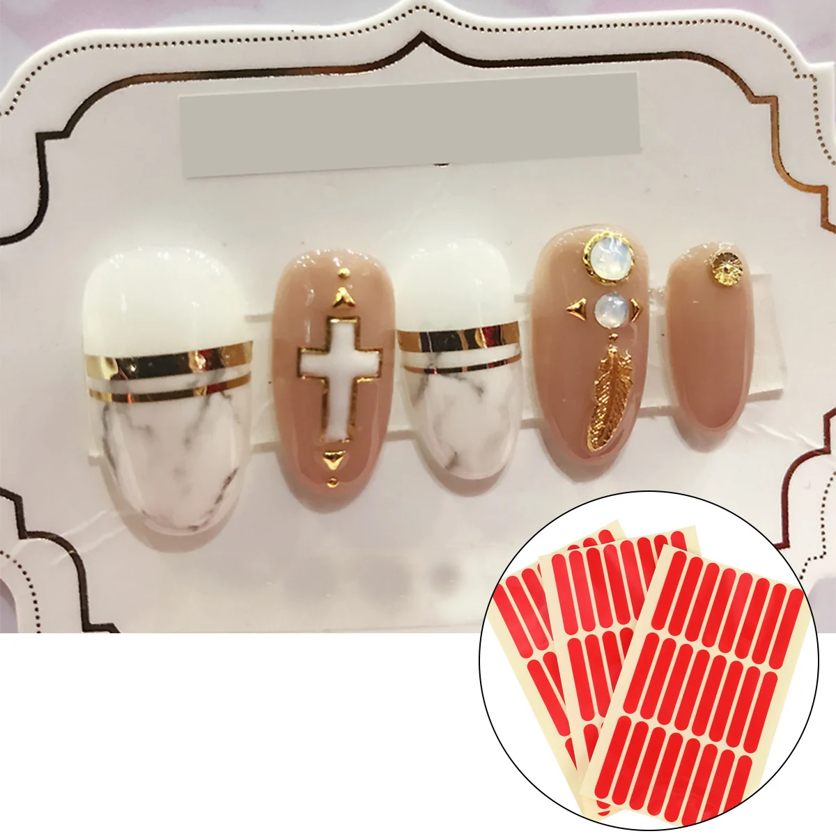 

3Pcs Creative Crystal Paste Double-Sided Tape Heavy Duty Waterproof Weather Resistant Strong Adhesive for Nail Art Tools