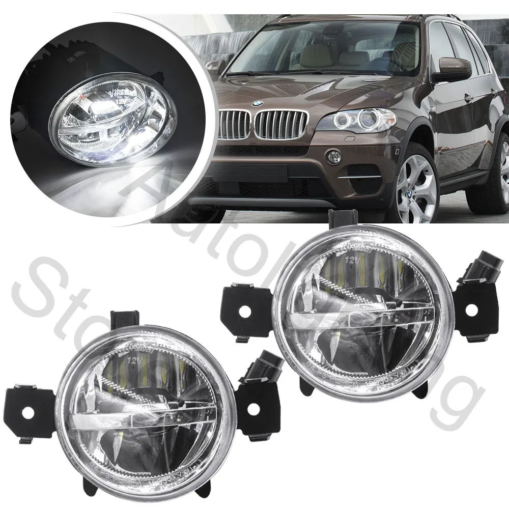 고출력 LED 안개 주행 램프 PTF 위치 주간 주행등, BMW X1 X3 X5 E70 E70N E81 E82 E83N E84 E87 E87N E88 