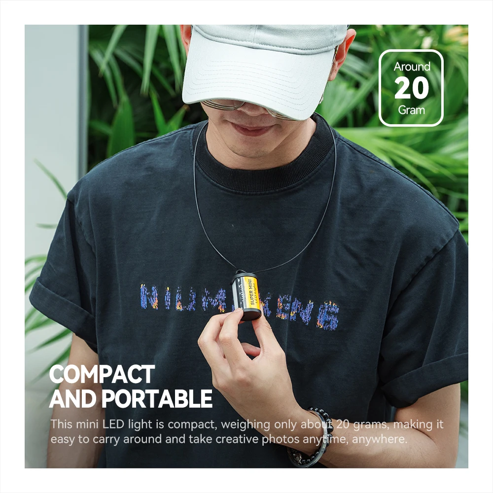 TTARTISAN Fill Light Video Light Magnetic Mount Reteo Film Style Mini LED Light 0.5W 3000/4500/6000K CRI 95+ 300mAh Cold Shoe