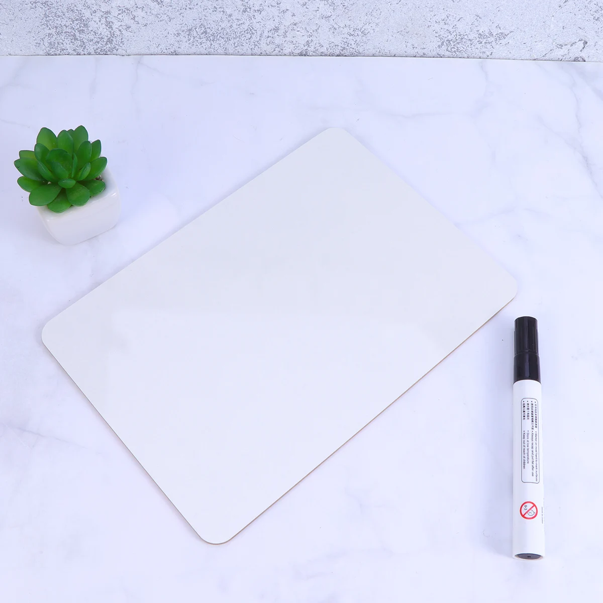 4 pçs desktop pequeno branco 4x6 superfície de mesa para escritório casa escola uso planejador placa lembrete desktop placa material escritório