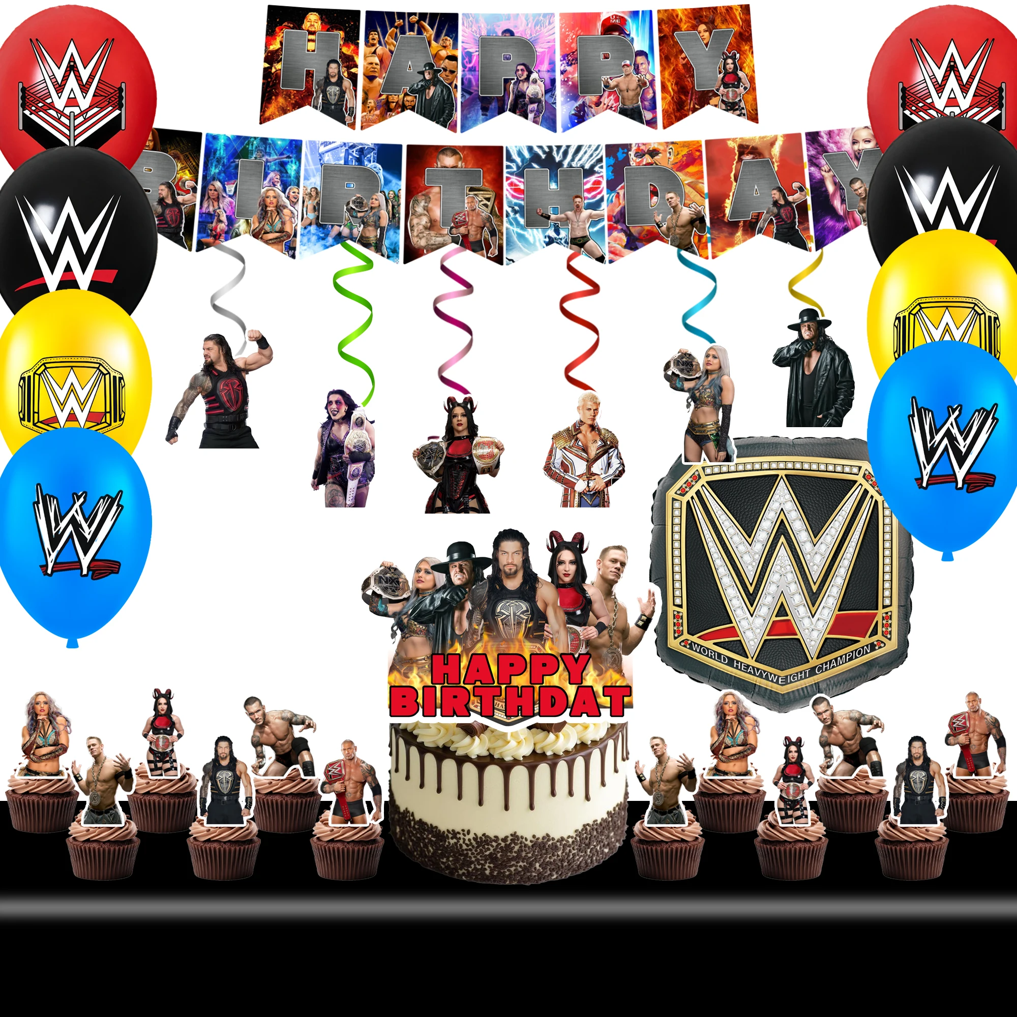 34 Pcs Wrestling Ma…