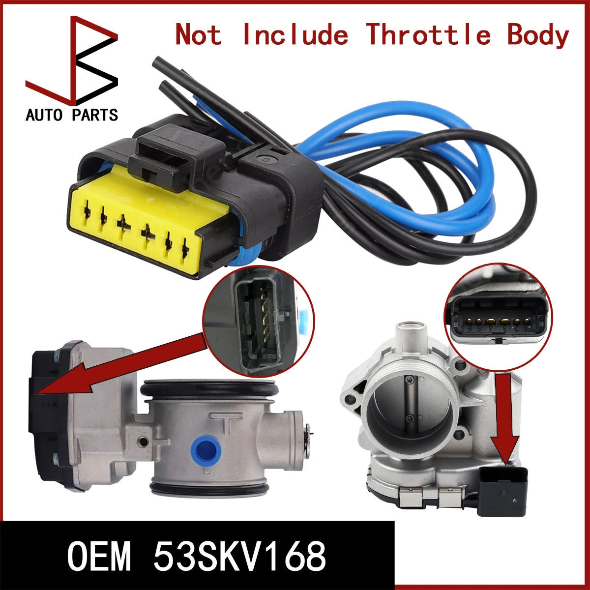 New 6 PIN Cable Set Repair Kit Throttle Body Cable Connector for Renault Citroen Peugeot DACIA 8200059268 8200063652 EZC-RE-102
