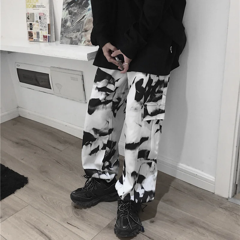 Pantaloni da lavoro Y 2k ragazze stile Harajuku pantaloni a gamba larga pantaloni Cargo larghi Hip Hop pantaloni bianchi gotici femminili estetici 2000s