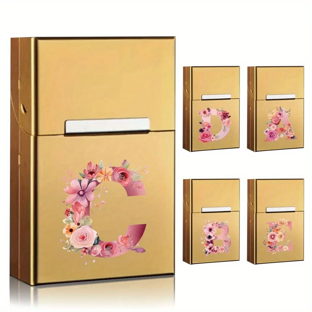 Stylish Men's Metal Cigarette Case Magnetic Buckle Aluminum Shell Distinctive Cigar Organizer