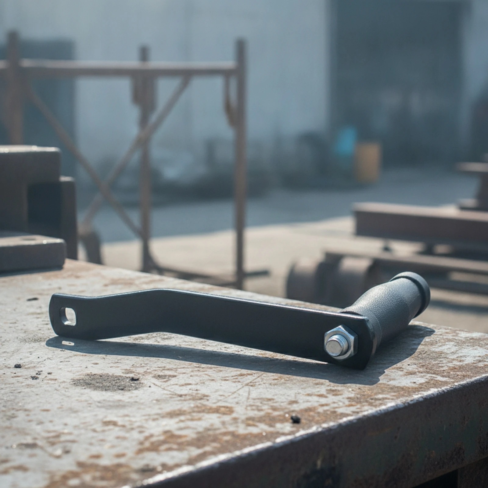 Winch Crank Handle Sturdy Crank Handle with Rubber Grip Hardware Easy to Install Metal for Boat Trailer, Towing