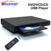 Woopker DVD Player 225 Region Free LED Display with Remote Control AV Output Support VCD CD Disc and USB Input