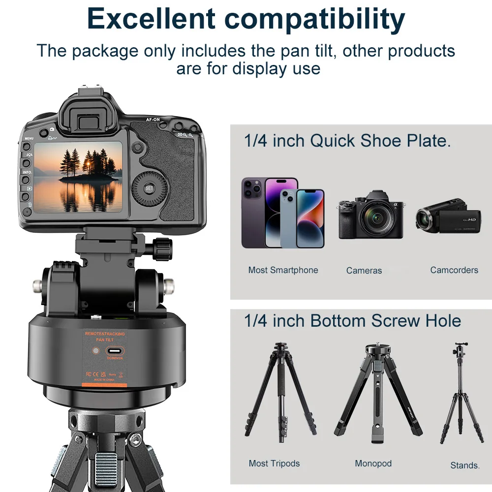 Electric Camera Gimbal Stabilizer for DSLR Mirrorless Cameras Anti-Shake 3-Axis Stabilization for Video Vlog Shooting