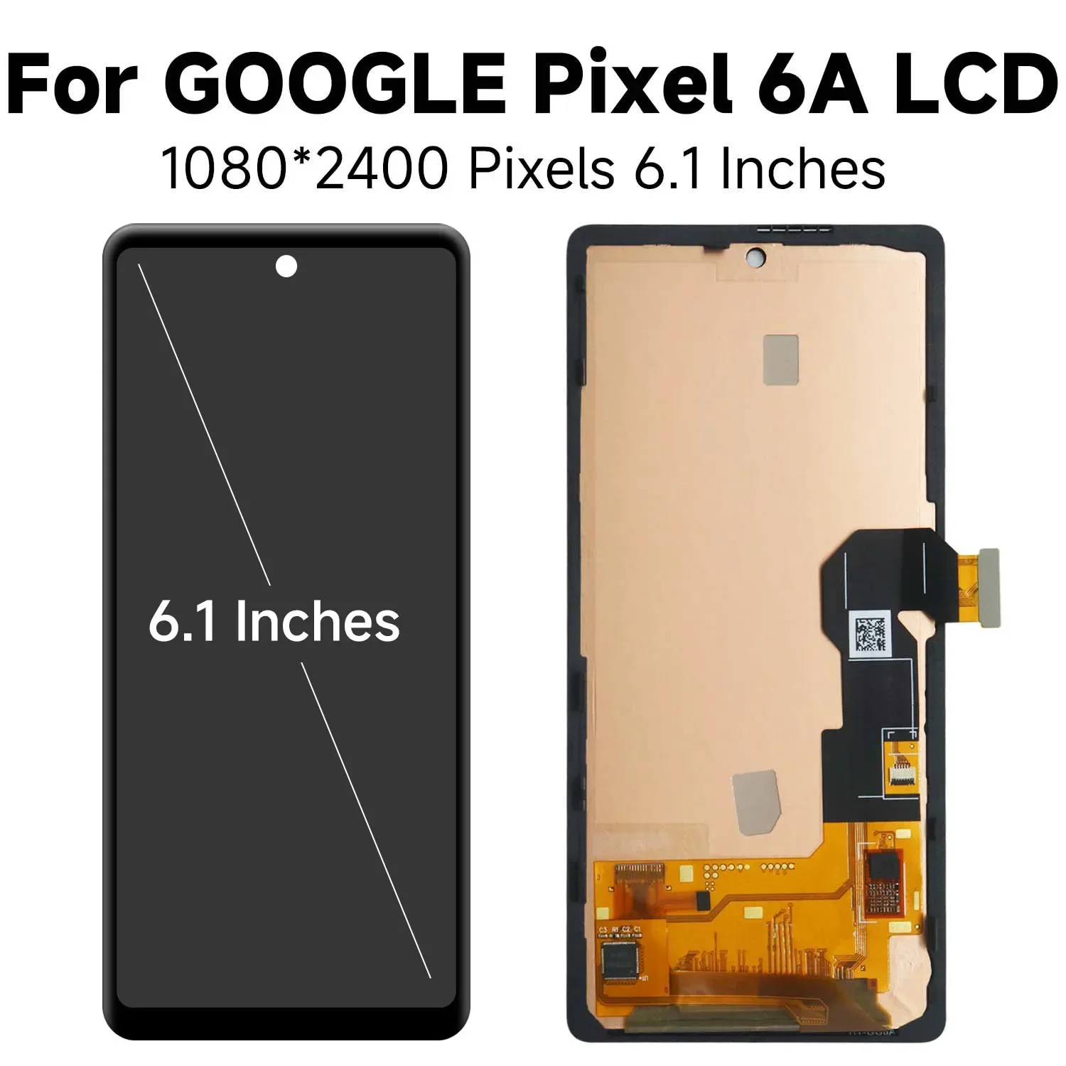 6.1\'\' Super AMOLED For Google Pixel 6A Lcd Display Digital Touch Screen Replacement For Google Pixel 6a GX7AS, GB62Z Screen