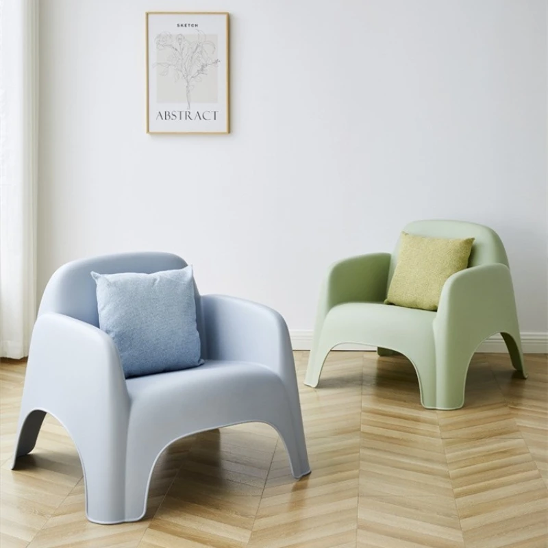 Multi-functional Creative Plastic Chair Home Back Chair Single Sofa Chair Outdoor Balcony Lazy Chair Designer Leisure Chair