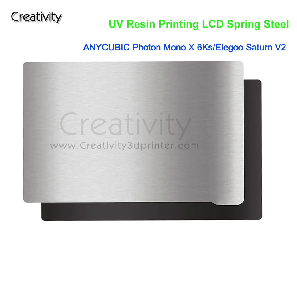 

Spring Steel For ANYCUBIC Photon Mono X 6Ks LCD 3D Printer/ Elegoo Saturn V2 Magnetic Base Bed SLA/DLP UV Resin Printing