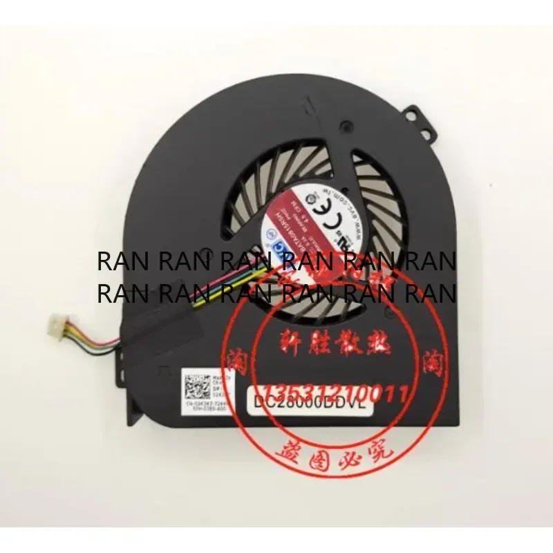 Original CPU GPU Cooler Fan for DELL M4800 02K3K7 Laptop Cooling Fan