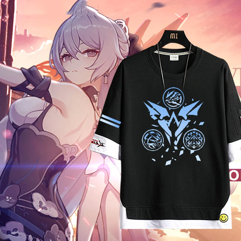 Game Honkai Impact 3 Bronya Zaychik Short sleeve Fashion Xiao jacket coat Game Costume clothes Unisex T-shirt Sweatshirt New Top