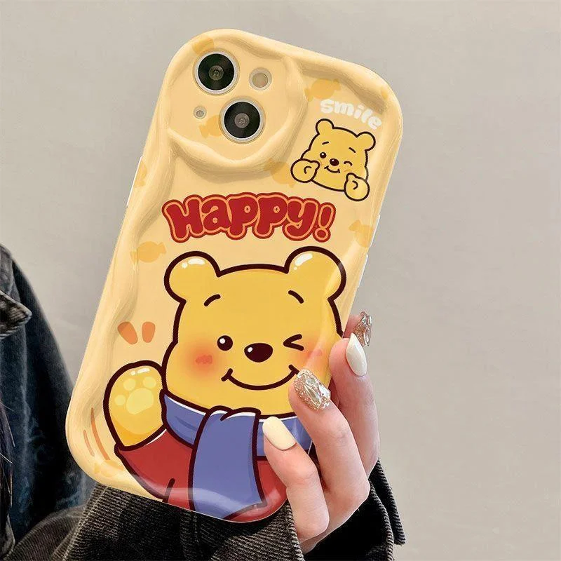 เคสโทรศัพท์ lots-o'-huggin' Bear Winnie ลายคลื่น3D สำหรับ Samsung Galaxy Galaxy S21 S23 S24 FE PLUS ULTRA 4G 5G ฝาหลังซิลิโคนนิ่ม