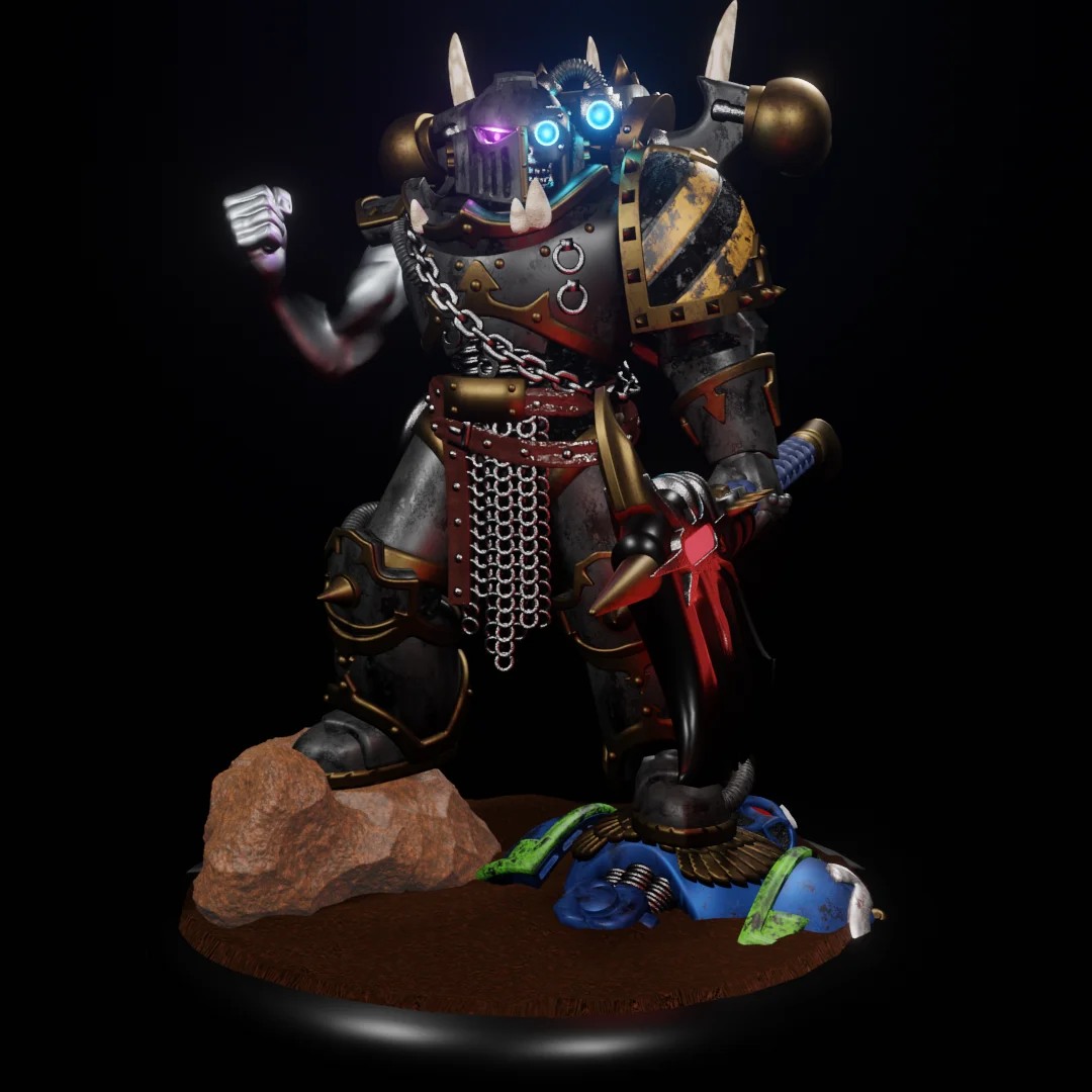 55mm 3d Print Model KitChaos blacksmith Warrior Miniature Model Kit DIY Resin Figure Toys for Hobbyists and Collectors