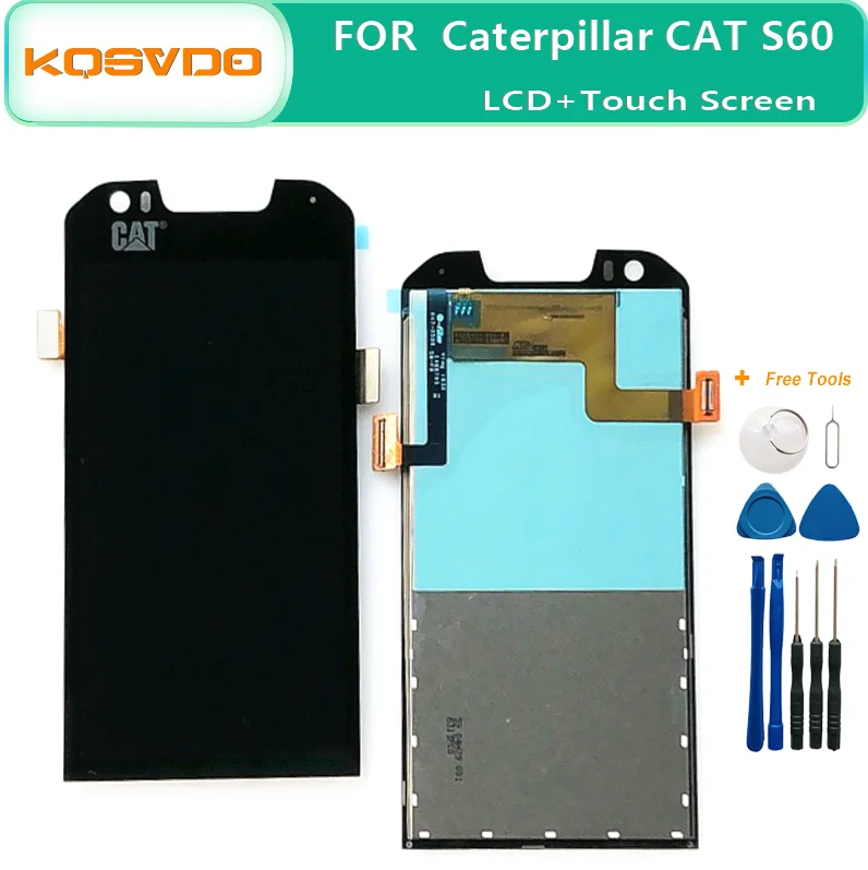 New100% Original For Caterpillar CAT S60 Original LCD Display and Touch Screen Digitizer Assembly +Tools 4.7 inch 1280x720P LCD