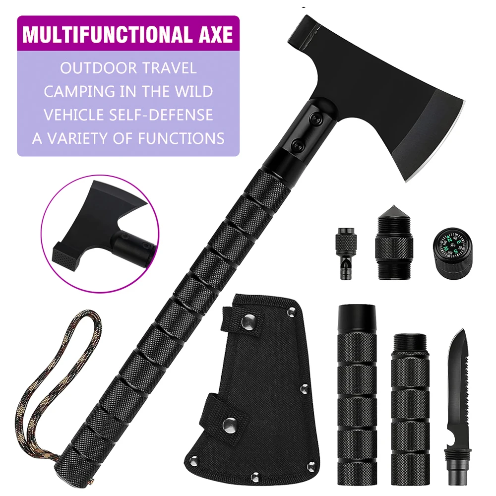 

Multi-function Survival Axe Portable Foldable Tactical Tomahawk Outdoor Camping Tourist Firewood Chopping Axes Multi Tool Kit