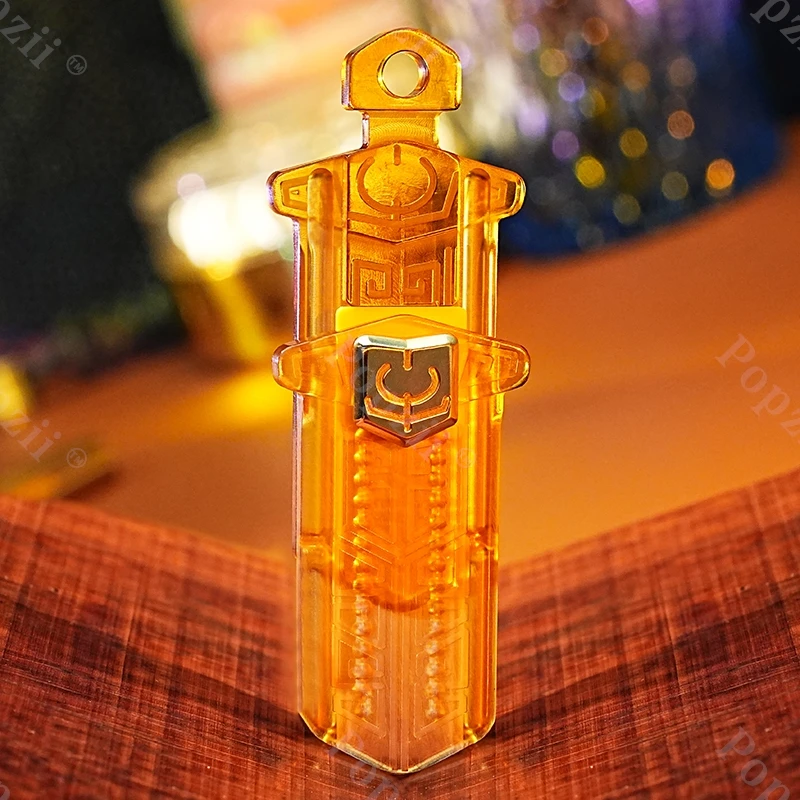 HALOO PLAYER Sword PEI EDC Mechanical Multi Orbit Push Slider Fidgeting toy Intensive DingDing Push Slider  Anxiety Toys