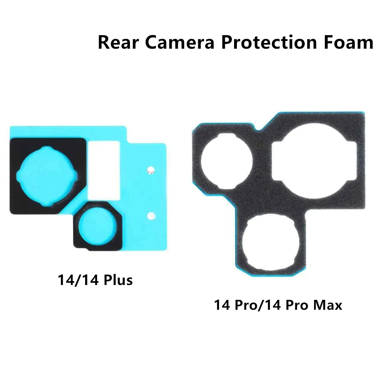 100pcs Rear Camera Protection Sponge Foam For IP 11 12 13 14 15 Pro Max Back Camera Anti-Dust Shockproof Pad Adhesive Stickers