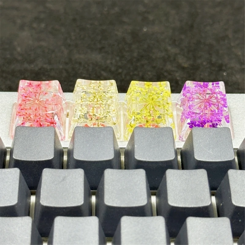 Resin Keycap OEM for Mechanical Keyboards Backlights Keycap Flower Keycap For Game Computer Keypad 1PC