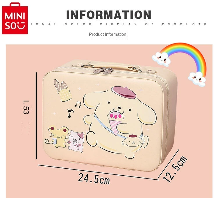 Mini-bolsa de maquiagem portátil portátil PU, Hello Kitty Kuromi, caixa multifuncional, novo desenho animado, Hello Kitty, alta qualidade, 2022