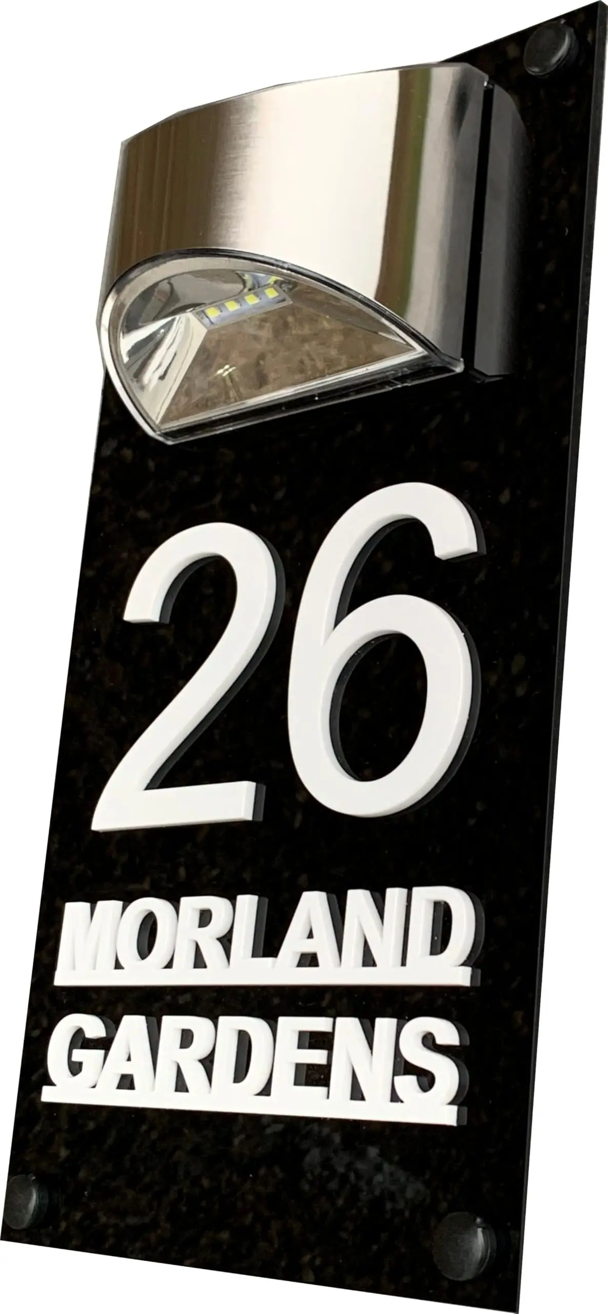 شخصية مخصصة رقم المنزل لوحة الإضاءة علامات الشمسية ثلاثية الأبعاد قطع الليزر الاكريليك اسم المنزل للخارجية عنوان اللوحة مضيئة #4