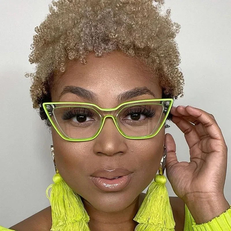 نظارات كمبيوتر شفافة جديدة مضادة للزرقاء، نظارات عين القطة تحجب النظارات البصرية، نظارات ركوب الدراجات والقيادة والصيد