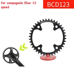 BCD123 Chainring for Campagnolo Gravel Ekar 13 Speed C13 Chain Narrow Wide 38T to 50T Single Speed
