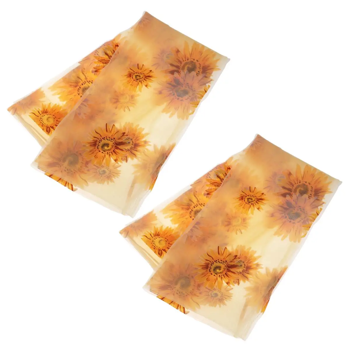 

Sunflower Printed Window Sheer Voile Curtain One Panel Voile Drape for Bedroom Living Room 200x100cm (Orange)