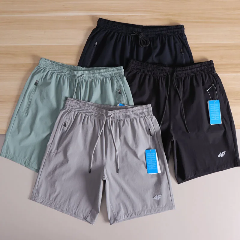 

Men's Reflective Print Qui Dry Versatile Spor Casual orts Summer Faion Urban Sle Straight Leg Five-Quarter Length