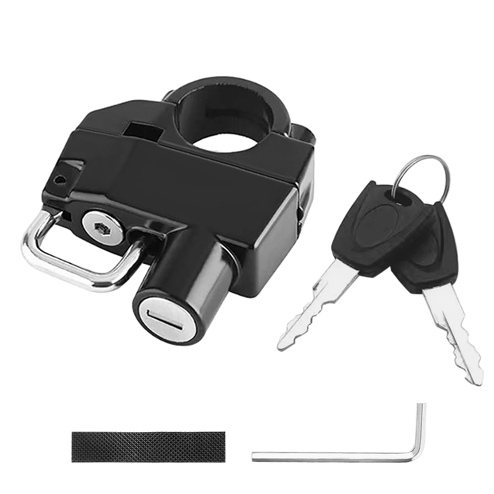 Hot Motorcycle Helmet Lock Anti-Theft Bicycle Helmet Security Locks with 2 Keys and Installation Tool