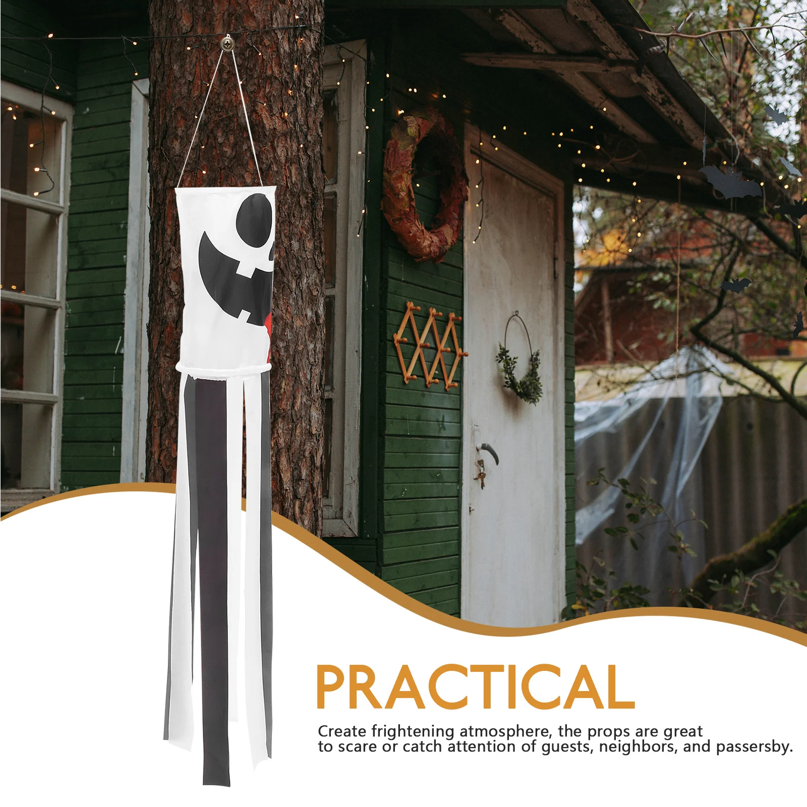

Ghost Flag Halloween Wind Sock Garden Hanging Decoration Outdoor Yard Party Decor Horror Windsock Festival Supplies
