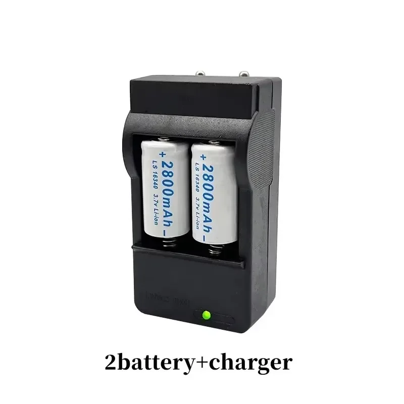 16340 lithium-ion battery CR123A RCR123 rechargeable battery 2800mAh 3.7V battery for flashlight camera L70 Plus charger