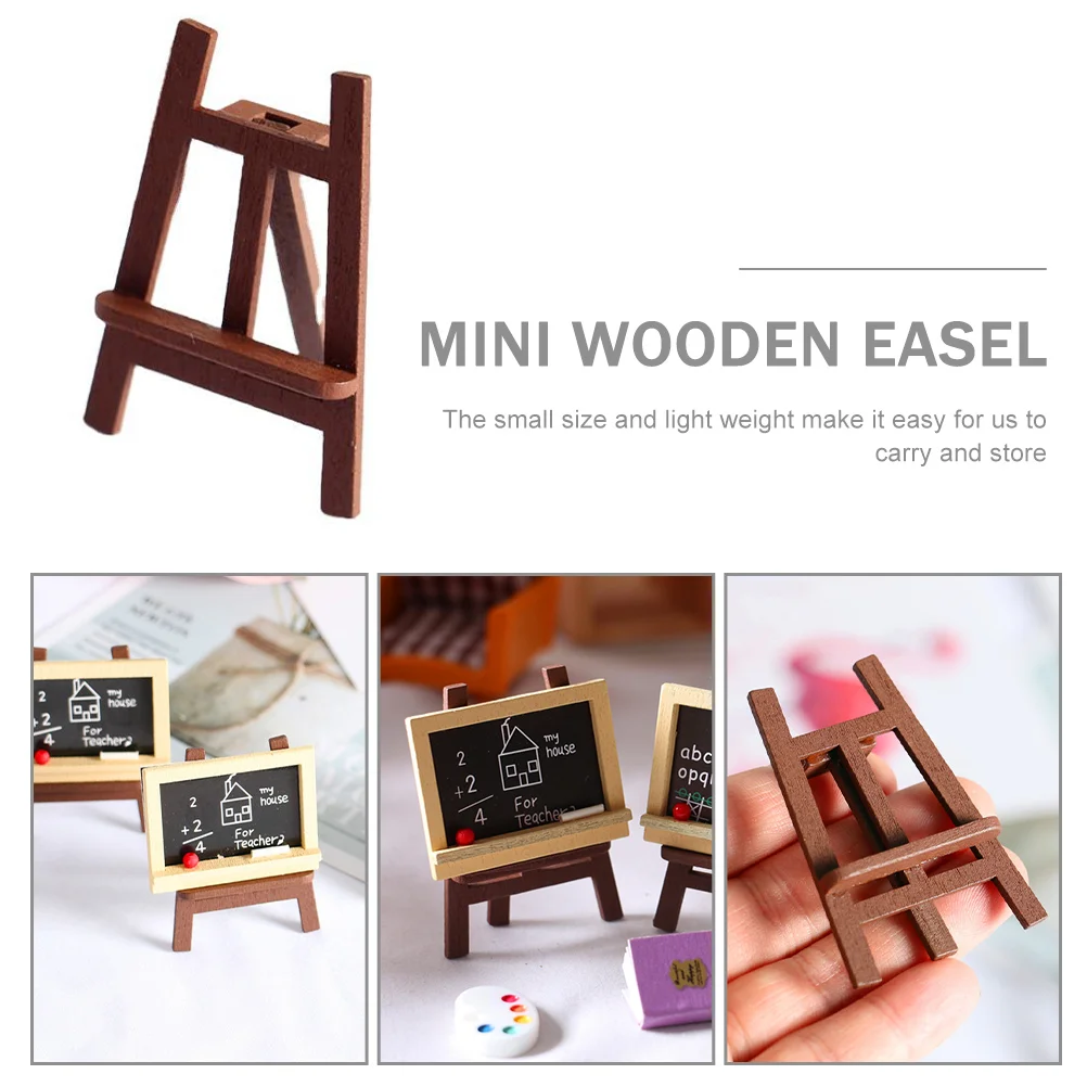 Micro Landscape Blackboard Mini Easel Model Miniature Wooden Desktop Coffee Child