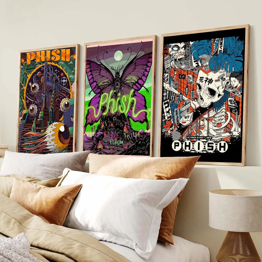 Jam Band P-Phish Poster Minimalist Art Print Waterproof Poster for Home Office Bedroom Decor Aesthetic Gift