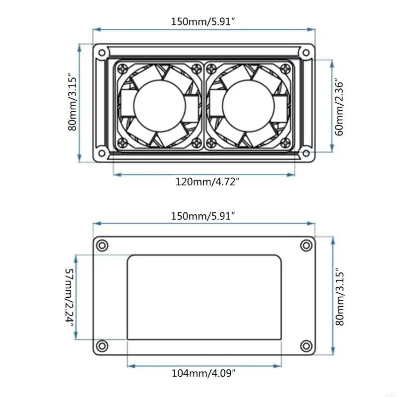 E8BC 12V 6W Exaustor exaustores Caravans Side Air Ventilation Acessórios carros compactos