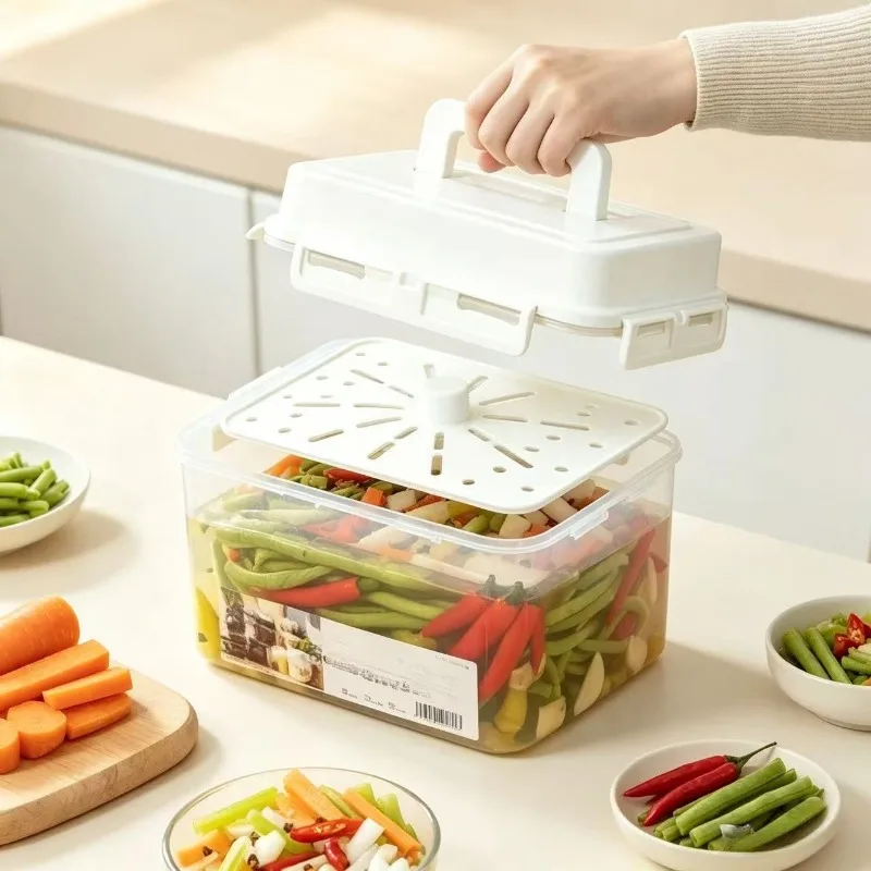 4/5L Large Sealed Pickle Container Pickle Press Saurkraut Maker Press Fermentation Container Pickle Jar For Gherkin Olive Kimchi