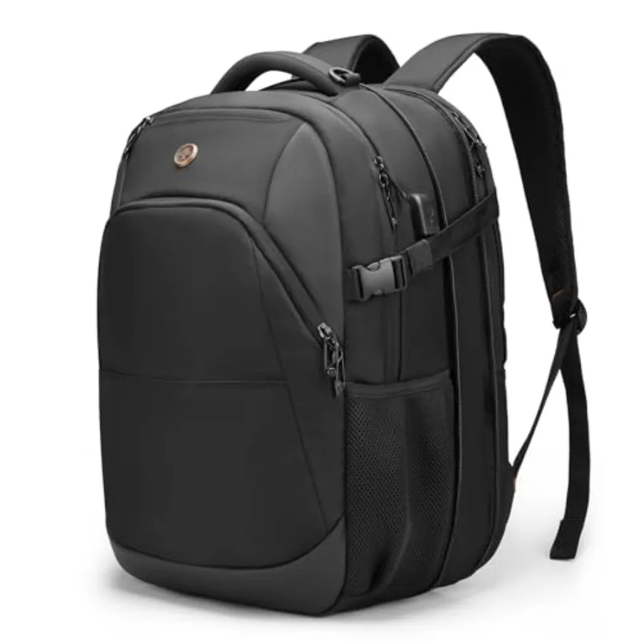

Travel Laptop Backpack, 35L Expandable Large College Laptops Backpack with USB Charging Port for Men and Women Fits Notebook, S
