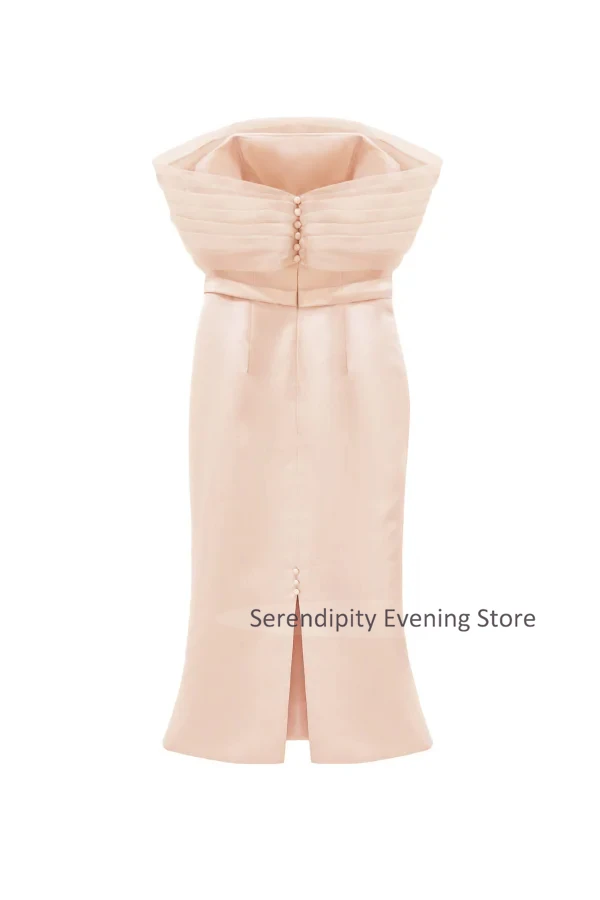 Customized Elegant Mother of Bride Dress Mermaid Modern Prom Dress for Evening Party Off Shoulder Tea Length Long Formal Gowns