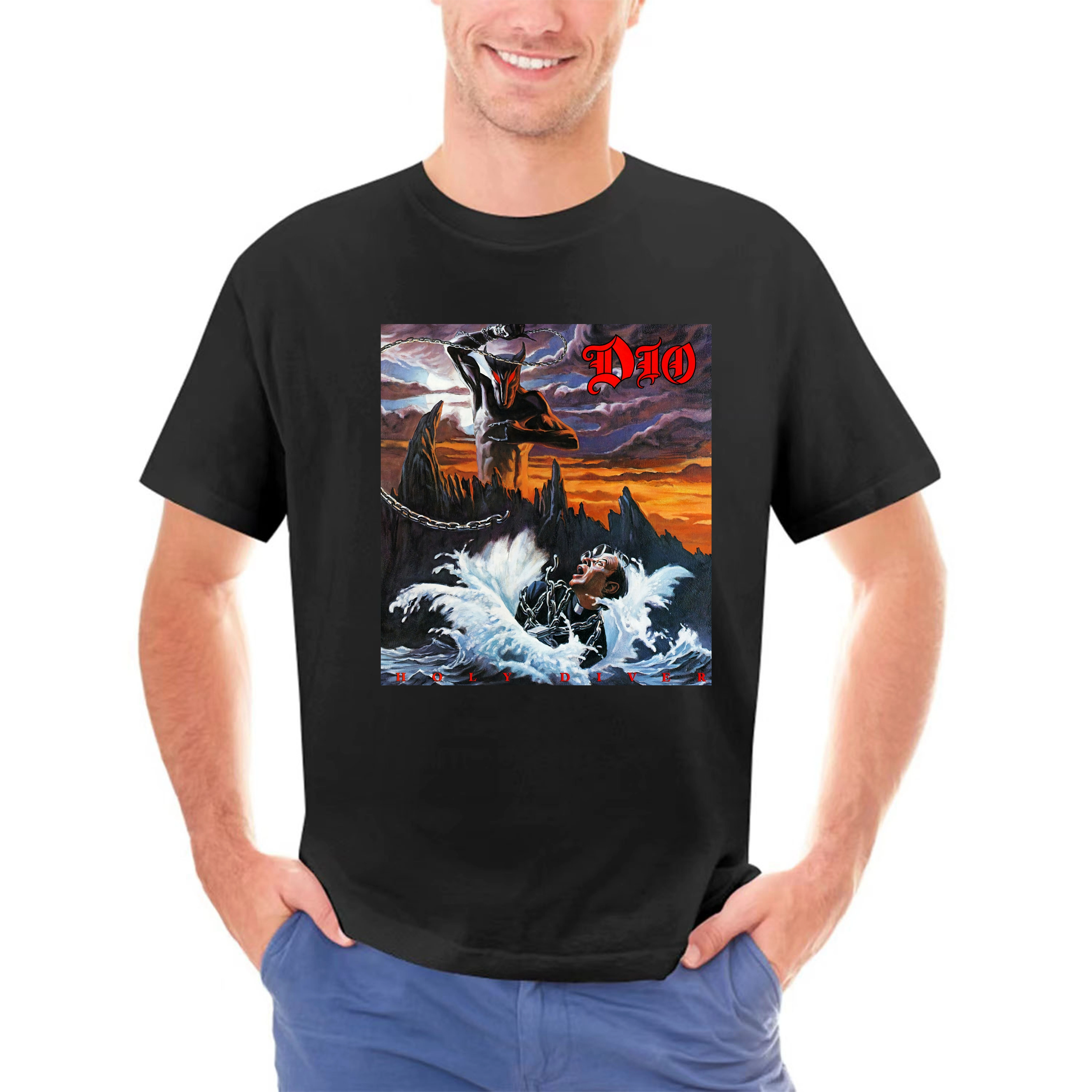 Herren T-Shirt Dio - Holy Diver   Kicks Arse - ST1655 - Groe XXL