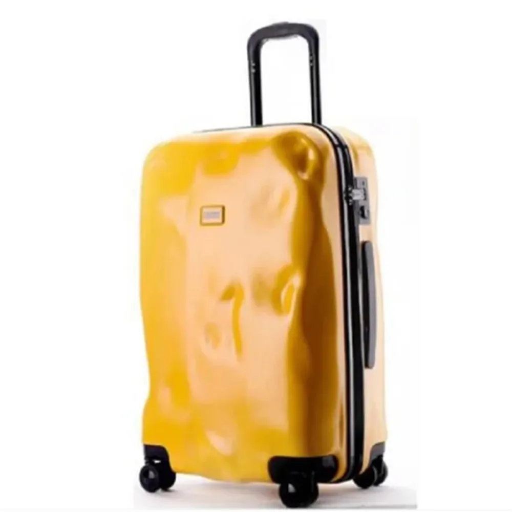 PC 20/24/28Inch Concave Convex Personality Trolley Box Rolling Luggage Trolley Suitcase Hard Shell Large Capacity Travel Bag