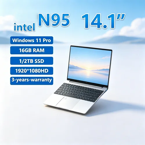 

Magnificent 2026 14.1" Laptop N95 FHD IPS 120Hz Stellar Crisp Screen 7500mAh 32GB/2TB SSD Flamboyant Keypad Finger Ridge Unlock