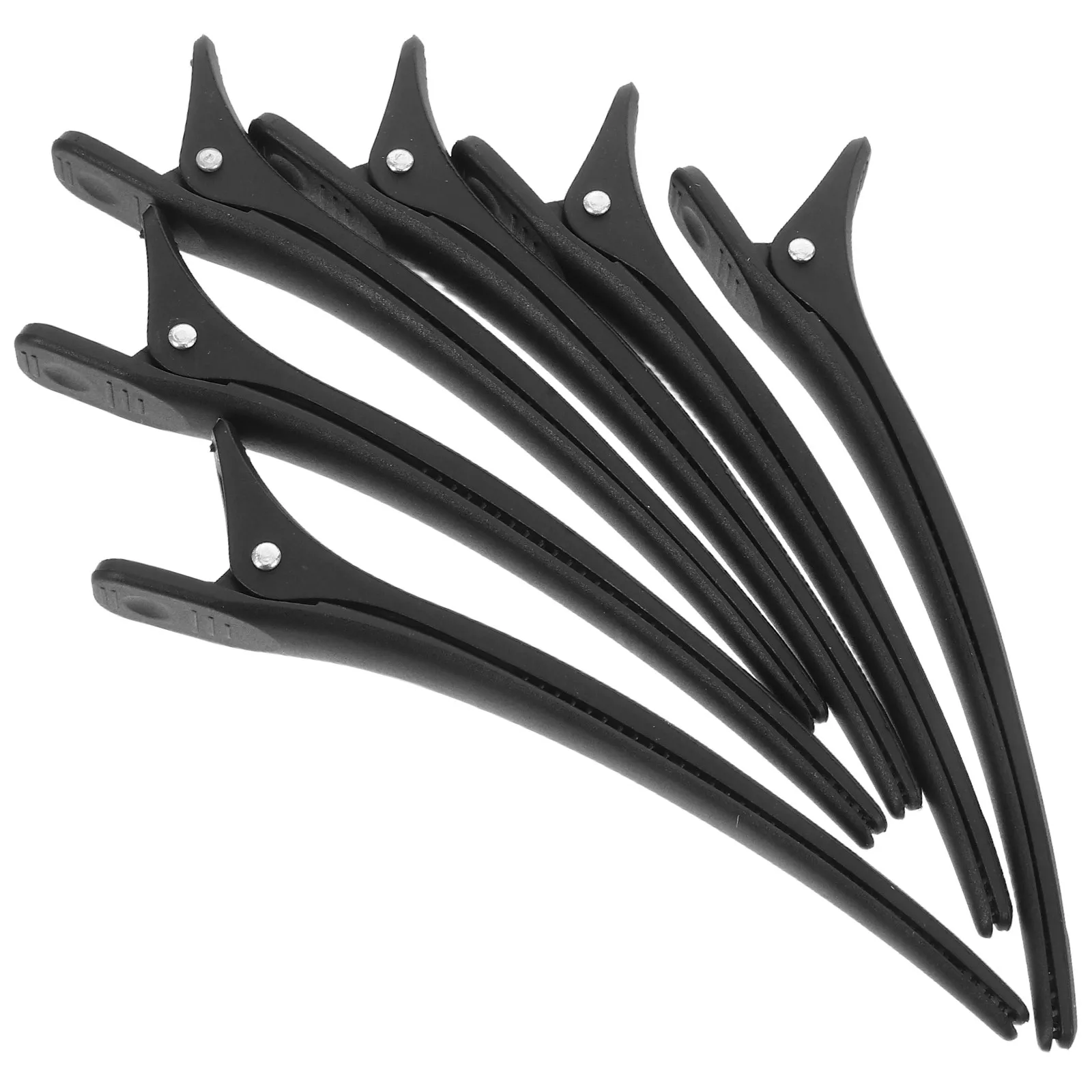 

6Pcs Duckbill Hair Clips Glossy Smooth Surface Plastic Hairpin Tools for Haircut Styling Salon Home Supplies Hair Separation