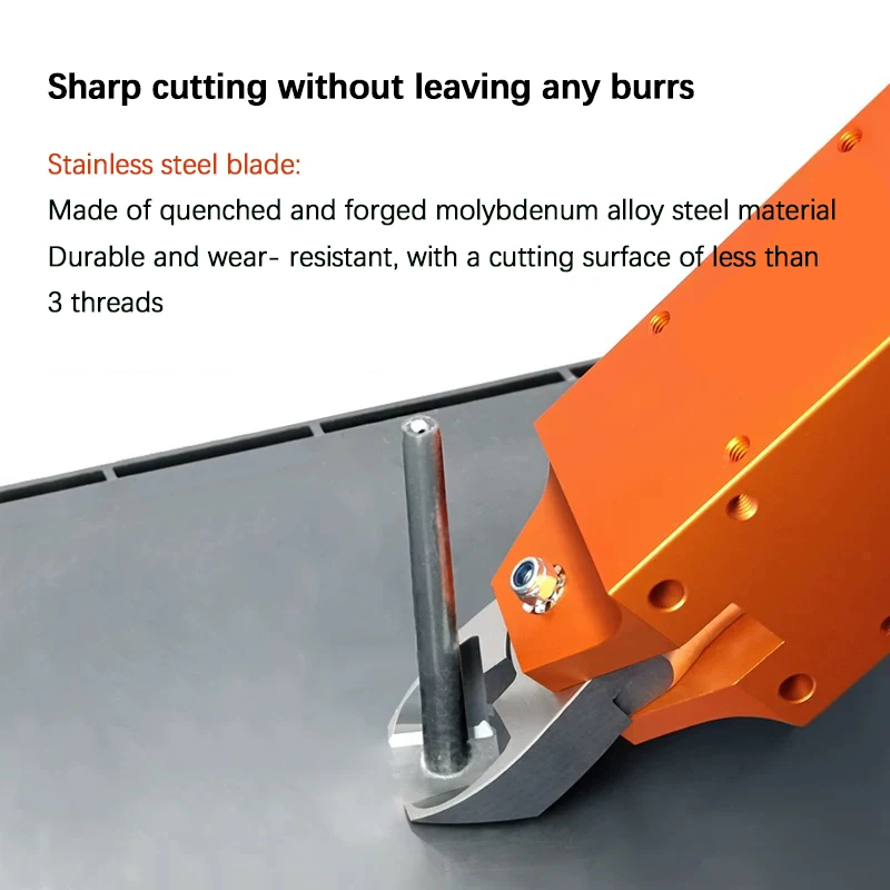 Inclined Robotic Arm Automatic Scissors With Fixed Bracket Plate Industrial Material Handling Water Air Cutting Tool