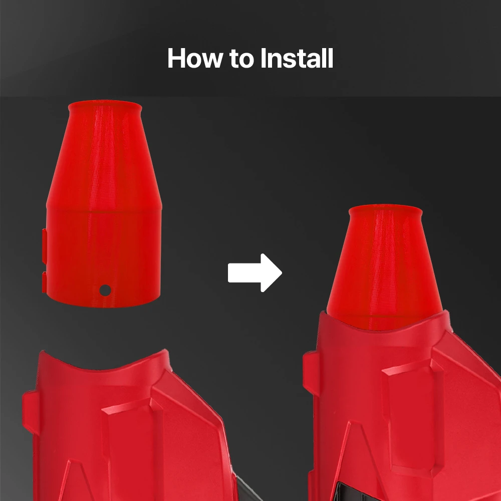 Super Stubby Nozzle Tip Compatible with Milwaukee 2724-20 M18 Fuel Leaf Blower Garage Jobsite Car‑Drying Replacement Parts