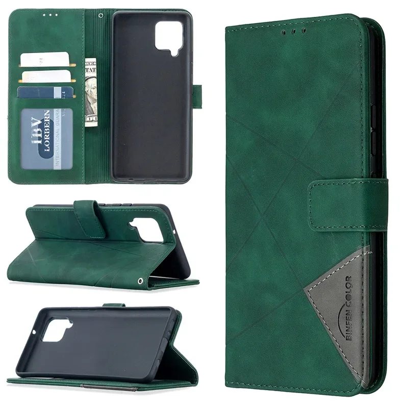 Luxury Leather Phone Case On For Samsung Galaxy A32 A12 A42 Funda A sFor SamsungA 32 12 A22 A52s A13 A72 5G Wallet Flip Cover
