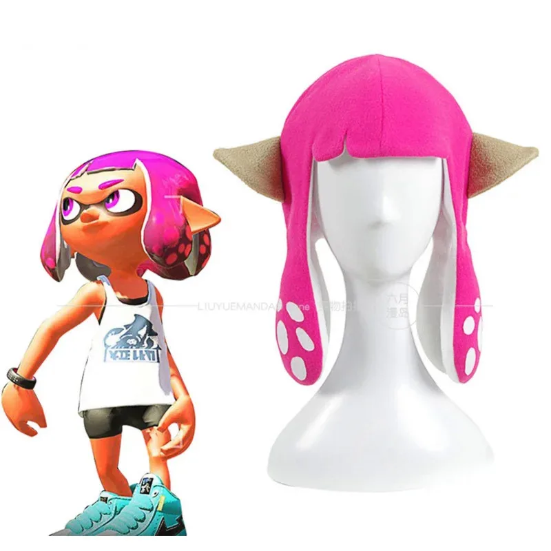 AA wat juego Splatoon 2 Inkling calamar Cosplay lindo sombrero pasamontañas de invierno fiesta de Halloween adultos niños gorra disfraces Accessor2025 nuevo