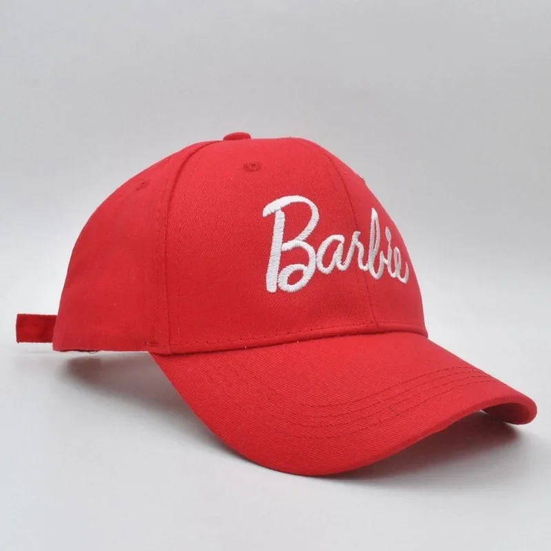 Barbie Cute Women Baseball Cap Peaked Cap Cartoon Embroidery Solid Color Adjustable Spring Summer Hat Shade Sport Baseball Hats